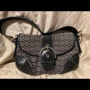 Classic black and gray Coach bag.